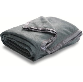 Silk Blanket | 100% Silk | Fleecy Soft | Moisture Wicking | Temperature Regulating | Twin Size | Charcoal Color