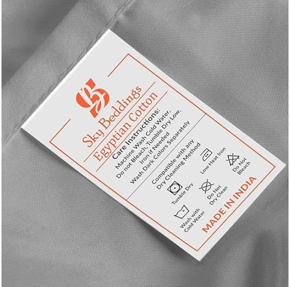 Split California King Sheets Set - 100% Egyptian Cotton, 600 Thread Count - 5 PCs, Split Cal King Sheets Sets for Adjustable Beds - Luxury Soft Hotel-Quality Sheets with Sateen Weave - Light Grey
