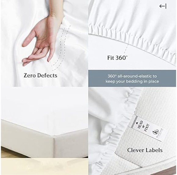 Split California King Size - 5 Piece 1000 Thread Count 100% Egyptian Cotton Split Sheets Set for Adjustable Beds, Fits Mattress 18" inch Deep Pocket - Split California King Size - Medium Blue Solid