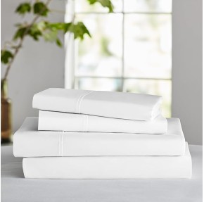 800 Thread Count Queen Arctic White Sheets Set, Ultra Soft & Silky Cotton Rich Easy Care Bed Sheets, Sateen Sheet Set with Deep Pocket (1 Flat Sheet, 1 Fitted Sheet & 2 Pillowcases)