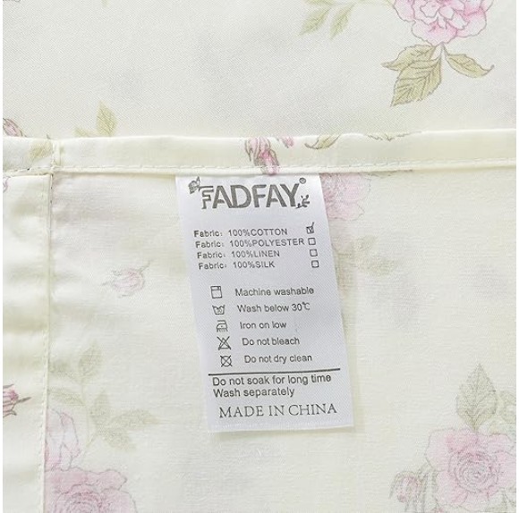 Sheets Set Twin XL Rose Floral Bedding Shabby Beige Flower Bed Sheet Set Vintage Farmhouse Bedding 100% Cotton Ultra Soft Breathable Bedding with Deep Pocket Fitted Sheet 4Pcs, Twin XL Size