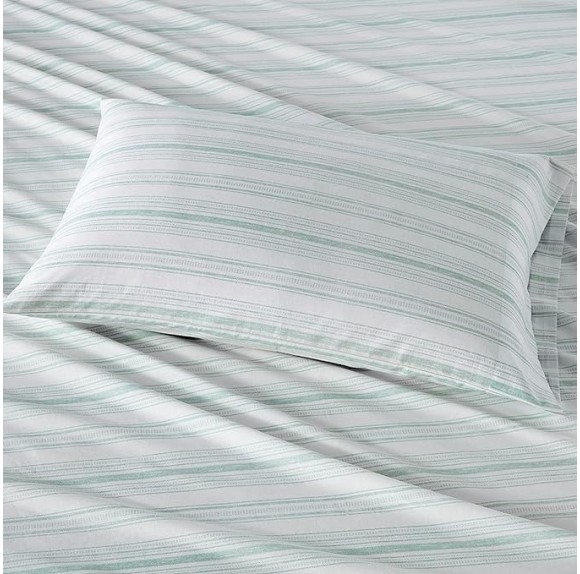 100% Cotton Sheet Set Breathable, Lightweight, Soft with 14" Elastic Pocket Fits up to 16" Mattress, All Season Cozy Bedding, Matching Pillow Case, Queen Good Vibes 4 Piece