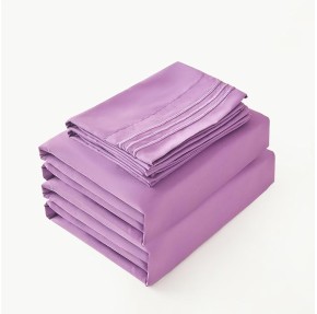 Bed Sheet Set - Brushed Microfiber Bedding - Bedding Sheets & Pillowcases - Deep Pockets - Easy Fit - Breathable & Soft Hotel Sheets - 4 Piece Full Purple