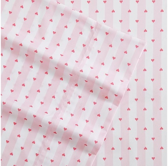 Queen Sheets, Soft & Lightweight Bedding, Fade & Wrinkle Resistant (Wonderland Stripe Pink, Queen)