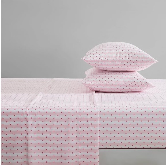 Queen Sheets, Soft & Lightweight Bedding, Fade & Wrinkle Resistant (Wonderland Stripe Pink, Queen)