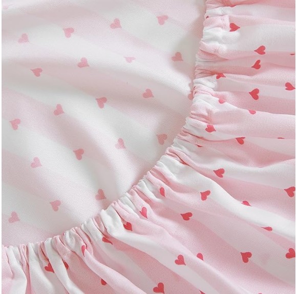 Queen Sheets, Soft & Lightweight Bedding, Fade & Wrinkle Resistant (Wonderland Stripe Pink, Queen)
