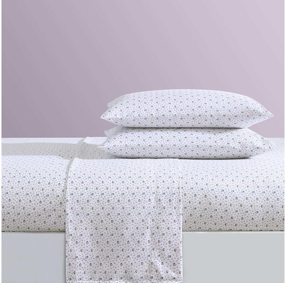 Twin Sheets, Soft & Lightweight Bedding, Fade & Wrinkle Resistant (Pretty Floral Ditsy Purple, Twin)