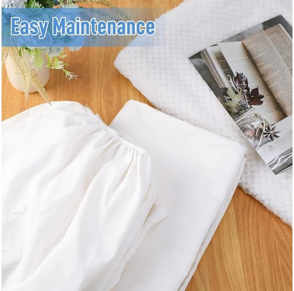 8 Pcs Hospital Bed Sheets Set, Soft Knitted Standard Sheets Quality, Include Fitted Sheet, Quilt Cover, Pillow Case and Blanket (White)