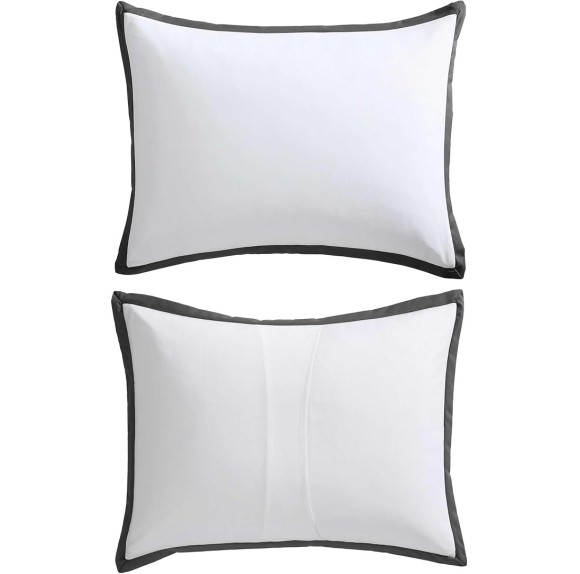 Comforter Set, Soft Bedding with Matching Shams, Bonus Throw Included, Chic Solid Room Decor (Signature Hotel Black, Full/Queen)