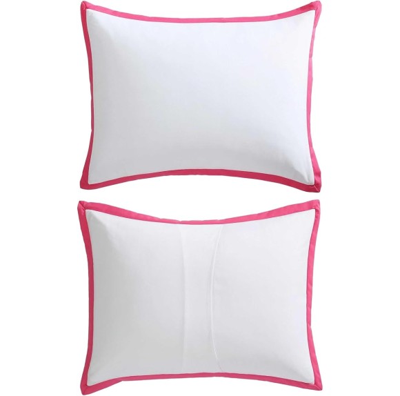 Comforter Set, Soft Bedding with Matching Shams, Bonus Throw Included, Chic Solid Room Decor (Signature Hotel Pink, King)