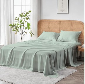 AiryWeight Tencel Sheet Set, 100% Lyocell Derived from Eucalyptus, Buttery Soft, Architectural Digest 2022 Best Cooling Sheets Winner - 3pc - 2 Pillowcases 1 Fitted (Sage, Queen)