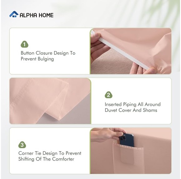Deep Pocket Queen Sheet Set, Washed Cotton Percale Bedding Sheet Set, 100% Cotton Sheet Set Moisture-Wicking Sheet Set, 4 Piece Cooling Bed Sheets