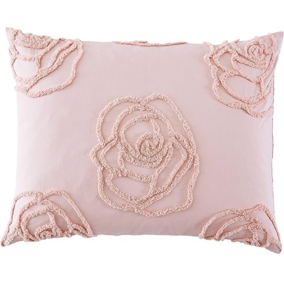 Luxury Tufted Duvet Cover, Light Pink Duvet Set, Over Quilt Cover, Cotton Bedding with Matching Sham, All Season Home Decor (Light Pink, Over Size 120x120)