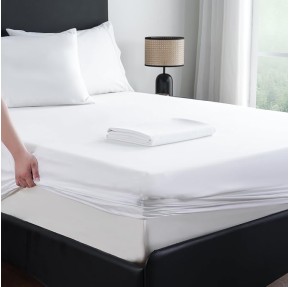 Extra Deep Pocket Cotton Sheets King Size, Fits 18"-24" in Deep Mattress, 100% Egyptian Cotton 800 Thread Count, Hotel Style Percale Sheet - White