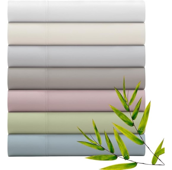Luxury 100% Viscose Bamboo Bed Sheet Set (4pc), Eco-Friendly & Cooling Bed Sheets, Sustainable Viscose Bamboo Sheets Full Size, Full Viscose Bamboo Sheets, Ivory - Full Size