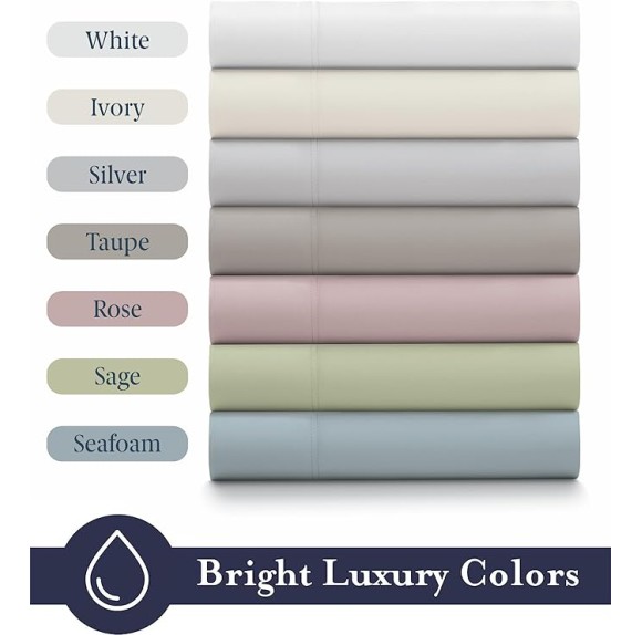 Luxury 100% Viscose Bamboo Bed Sheet Set (4pc), Eco-Friendly & Cooling Bed Sheets, Sustainable Viscose Bamboo Sheets Full Size, Full Viscose Bamboo Sheets, Ivory - Full Size