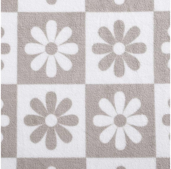 Throw Blanket, Ultra Soft & Cozy Plush Home Decor, All Season Bedding (Daisy Check White, Oversized Throw)