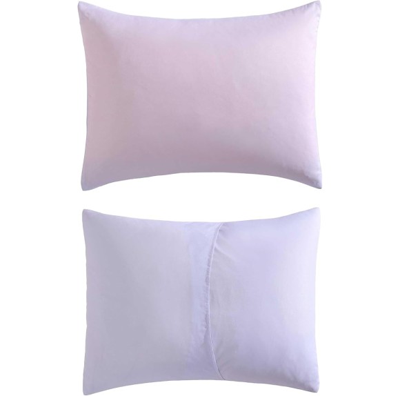 Twin Comforter Set, Super Soft 6-Piece Bedding with Matching Sham & Sheets, Includes Bonus Pillowcase & Reversible Plush Throw, Chic Room Decor (Ombre Purple, Twin)