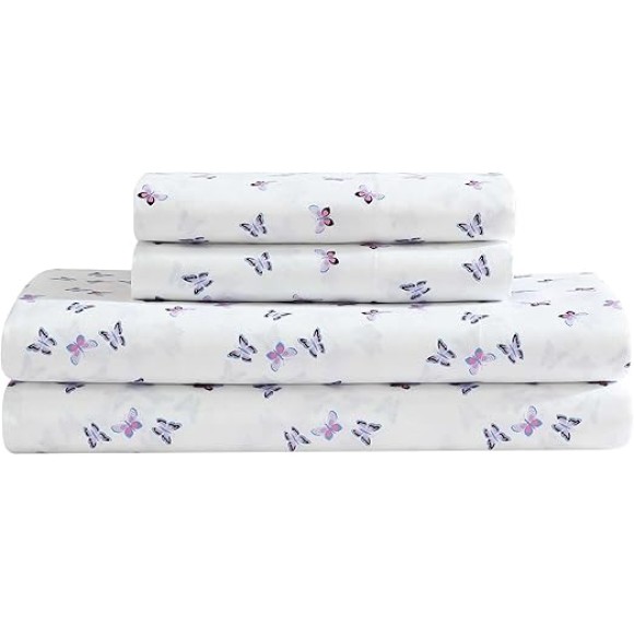 Full Comforter Set, Super Soft 8-Piece Bedding with Matching Sham & Sheets, Includes Bonus Pillowcase & Reversible Plush Throw, Chic Room Decor (Ombre Purple, Full)