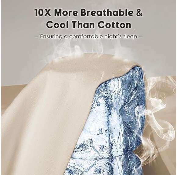 100% French Linen Sheets - Queen Size Bed Sheets, Breathable & Cooling Pure Linen Sheets,Soft Durable and Tear Resistant -16 Inch Deep Pocket - 4Pcs (Linen, Queen)