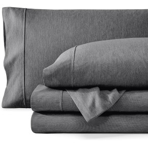 King Sheet Set - Luxury 1800 Ultra-Soft Microfiber King Bed Sheets - Double Brushed - Deep Pockets - Easy Fit - 4 Piece Set - Bedding Sheets & Pillowcases (King, Heathered Grey)