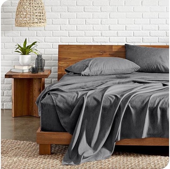King Sheet Set - Luxury 1800 Ultra-Soft Microfiber King Bed Sheets - Double Brushed - Deep Pockets - Easy Fit - 4 Piece Set - Bedding Sheets & Pillowcases (King, Heathered Grey)