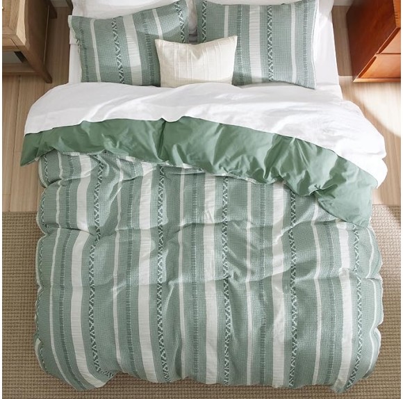 Cotton Duvet Cover King Size - Chenille Textured Duvet Cover Set, 100% Cotton Boho Duvet Cover, Boho Bedding for All Seasons (King, 104"x90")