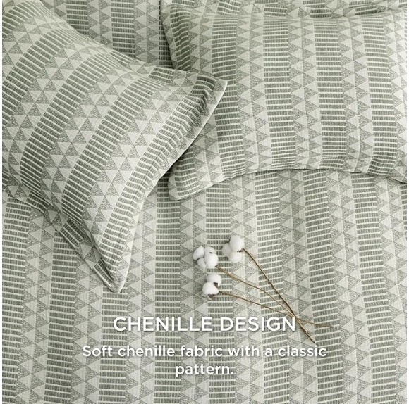 Cotton Duvet Cover King Size - Chenille Textured Duvet Cover Set, 100% Cotton Boho Duvet Cover, Boho Bedding for All Seasons (King, 104"x90")