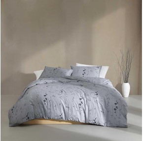 - King Duvet Cover Set, Super Soft Cotton Sateen Bedding with Matching Shams, Smooth & Silky, Floral Printed Room Essentials (Wildflower Dusk Purple, King)